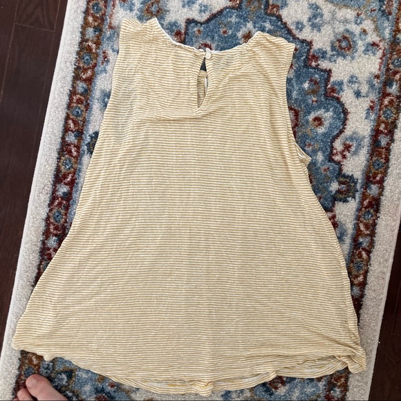 Anthropologie long tank top yellow with dainty details xs! - Picture 5 of 6
